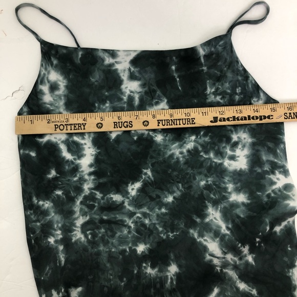 Olivaceous Slip Mini Dress Spaghetti Strap Drape Neck Tye Die Women’s Size Small - Picture 11 of 13
